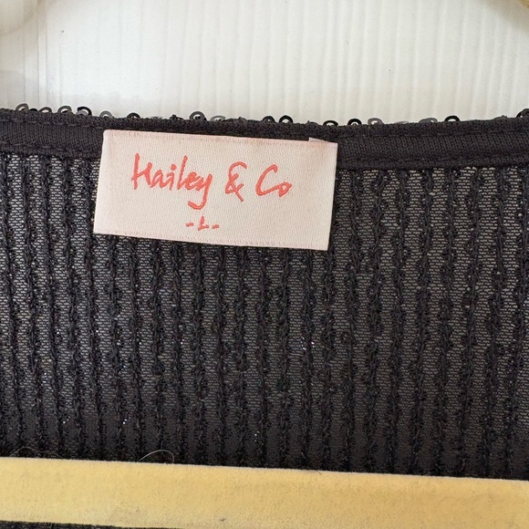 Hailey & Co Black Sequined Top - Picture 3 of 4